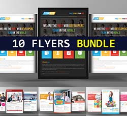 10个通用型产品宣传单模板合集：10 Business Corporate Flyers Bundle